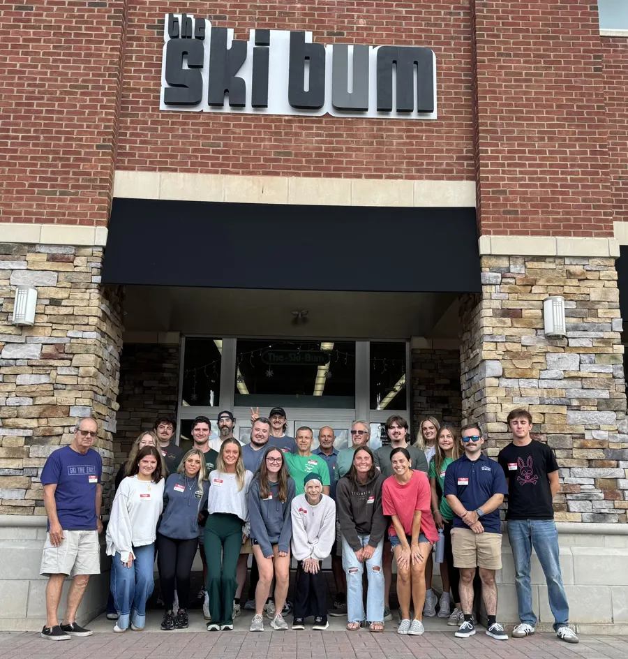 The Ski Bum crew outside the store